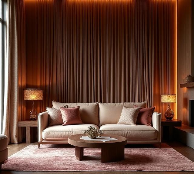 Gehobenes Wohnprojekt mit Textilien